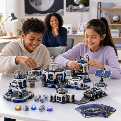 Novariqm Astro Habitat Construction Set in a creative learning setting